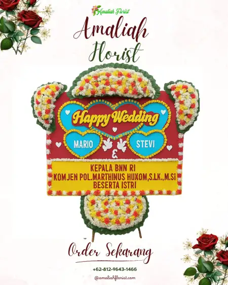 Papan Bunga Pernikahan Gelam Jaya